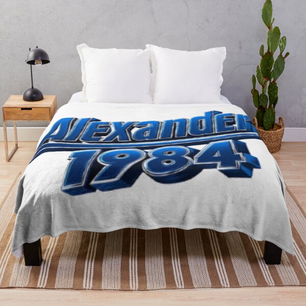 Item preview, Alexander 1984 – Blue Chrome Retro Name Design designed and sold by AlexLineArt.