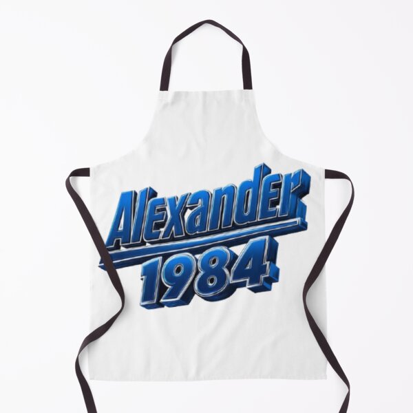 Artikelvorschau, Alexander 1984 – Blaues Chrom-Retro-Namensdesign entworfen und verkauft von AlexLineArt.