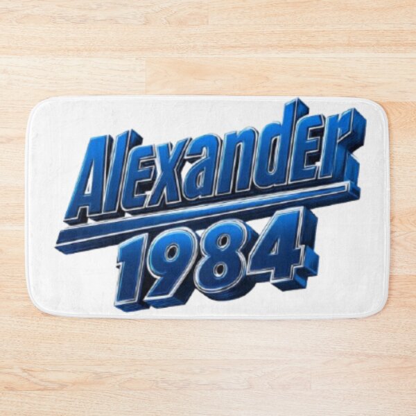 Item preview, Alexander 1984 – Blue Chrome Retro Name Design designed and sold by AlexLineArt.
