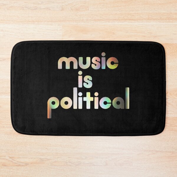 Item preview, music is political | holographic designed and sold by DesignsByAND.