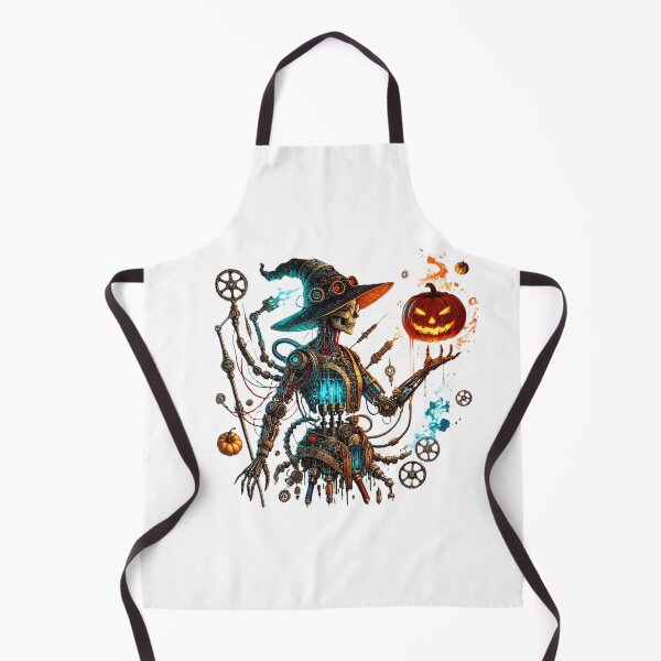 Item preview, Cyber Witch – Mechanical Halloween Sorceress Art designed and sold by CelticSoulShop.