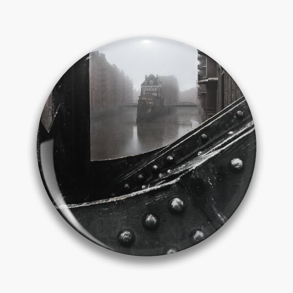 Item preview, Hamburg Speicherstadt with moated castles in the fog designed and sold by elbvue.