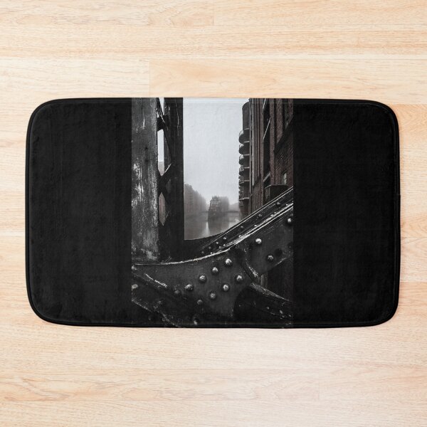Item preview, Hamburg Speicherstadt with moated castles in the fog designed and sold by elbvue.
