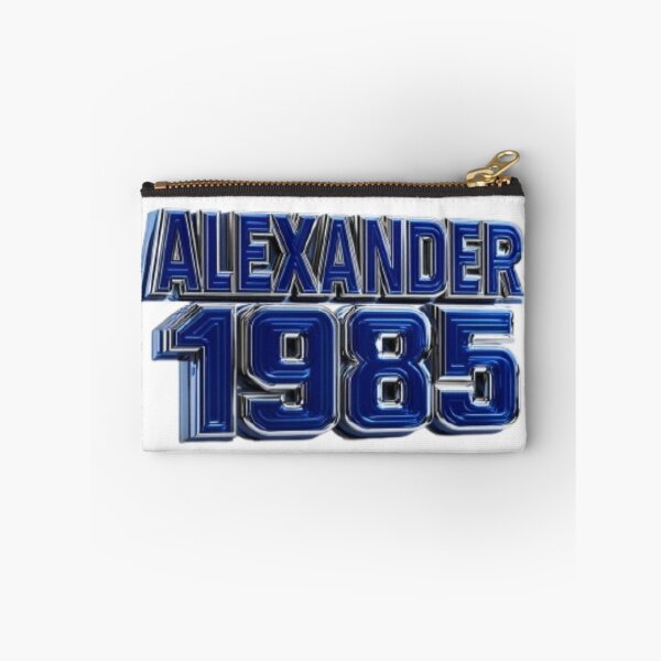 Item preview, Alexander 1985 – Blue Chrome Retro Name Design designed and sold by AlexLineArt.