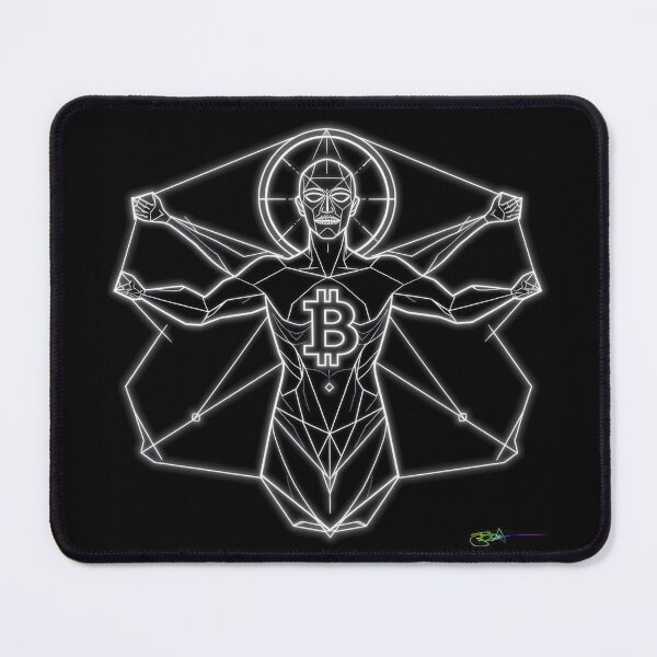 Item preview, Crypto Freedom Sacred Geometry Bitcoin Symbol – Spiritual Blockchain Art designed and sold by Benito Del Ray.