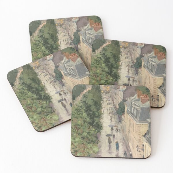 Item preview, Rainy Afternoon in Montmartre, France | Impressionist Street Scene designed and sold by CARRAANN.