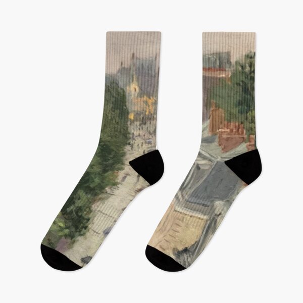 Item preview, Rainy Afternoon in Montmartre, France | Impressionist Street Scene designed and sold by CARRAANN.