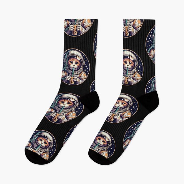 Item preview, Funny Astronaut Cat Drinking Boba In Space. Cat Boba Lovers designed and sold by ahmed2751989.