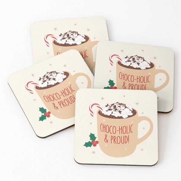 Item preview, Choco-Holic & Proud – Cozy Hot Chocolate Christmas Mug Design designed and sold by Iras-Art-Corner.