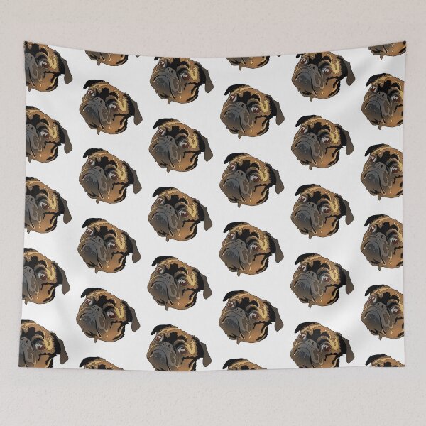 Item preview, Cute brown and black pug designed and sold by LeahcarsArt.