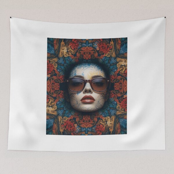 Item preview, Floral Fusion: The Tattooed Elegance Portrait designed and sold by 10-18.