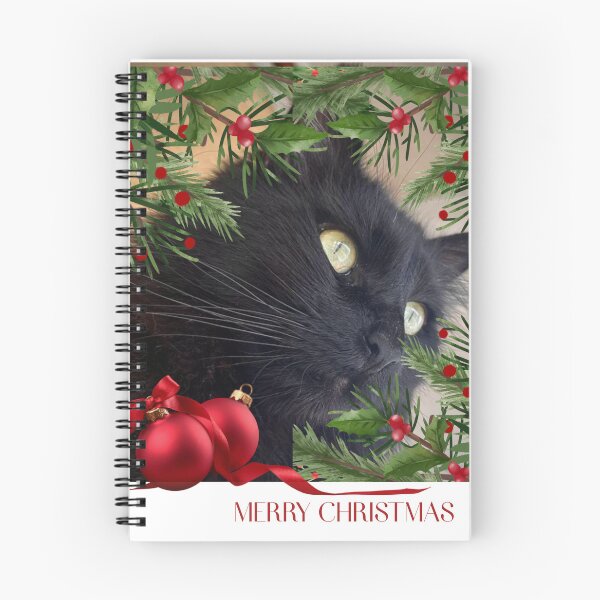 Artikelvorschau, Frohe Weihnachten mit schwarzer Katze entworfen und verkauft von lumar23.