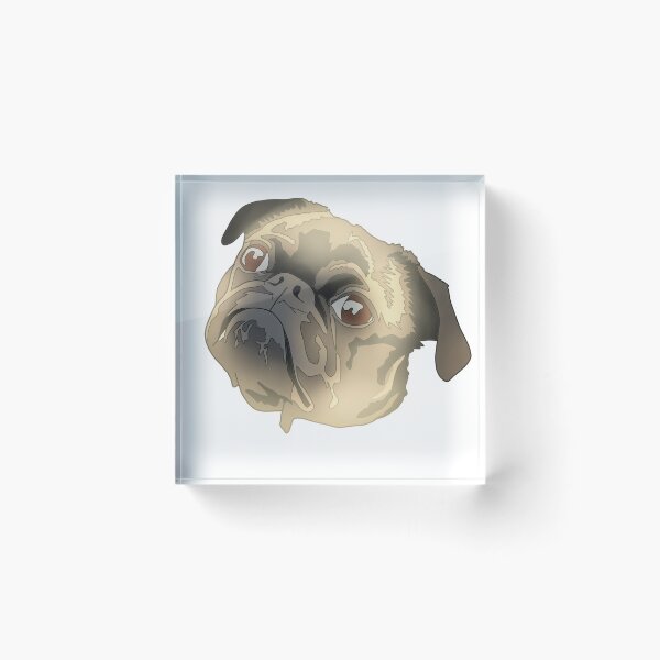 Item preview, Copy of Cute brown and black pug designed and sold by LeahcarsArt.