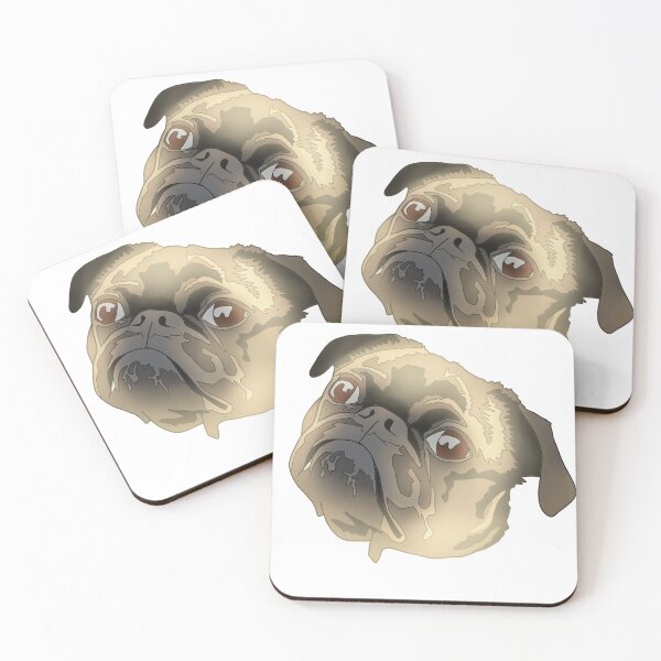 Item preview, Copy of Cute brown and black pug designed and sold by LeahcarsArt.