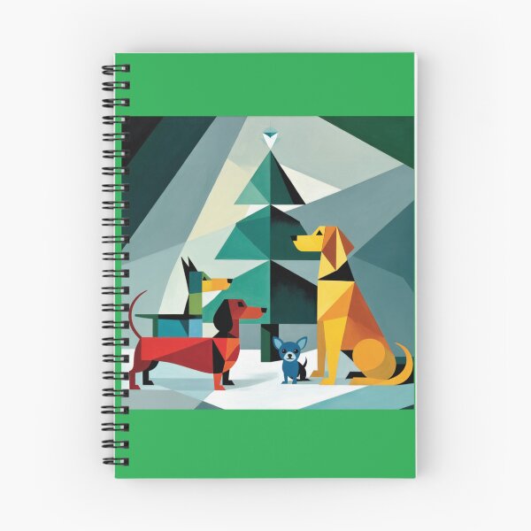 Item preview, Christmas Cubist Dogs designed and sold by Pinkgnomie.