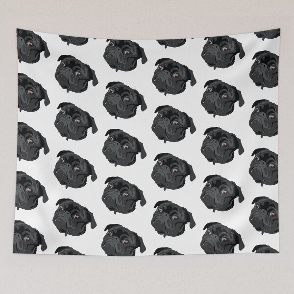 Item preview, Cute  black pug designed and sold by LeahcarsArt.