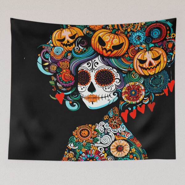 Item preview, Elegant Catrina Day of the Dead Sugar Skull Artwork designed and sold by  Ojo de Lilith.