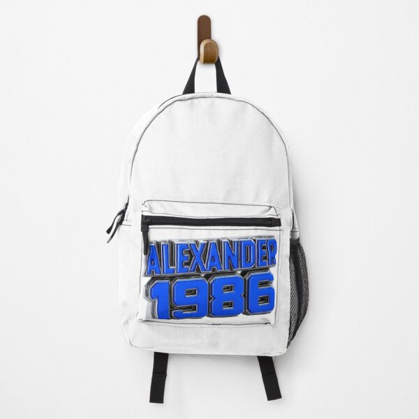 Item preview, Alexander 1986 – Blue Chrome Retro Name Design designed and sold by AlexLineArt.