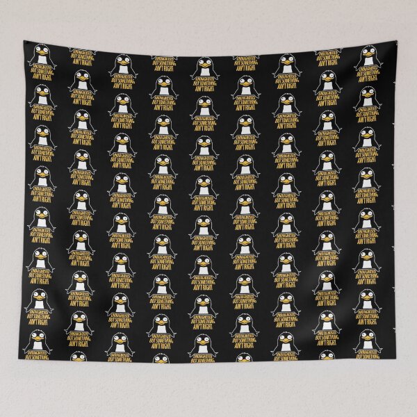 Item preview, Undiagnosed But Something Ain't Right Penguin Weird Crazy designed and sold by shirt-o-mat.