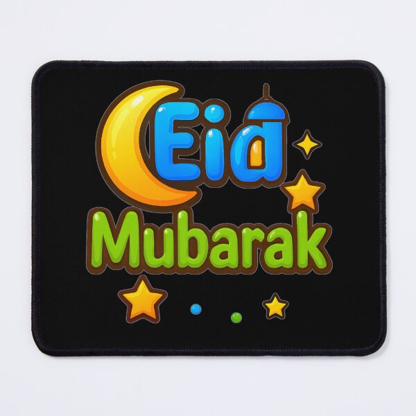 Item preview, Bold & Bubbly "Eid Mubarak" Cartoon Moon & Lantern designed and sold by D-Islamic.