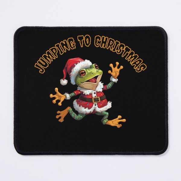 Item preview, Jumping to Christmas – Funny Dancing Frog Holiday Design designed and sold by CrazyChrisBeker.