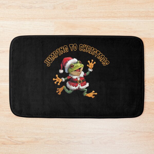 Item preview, Jumping to Christmas – Funny Dancing Frog Holiday Design designed and sold by CrazyChrisBeker.