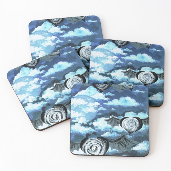 Item preview, Heart Bats in Blue designed and sold by Tiltybird.