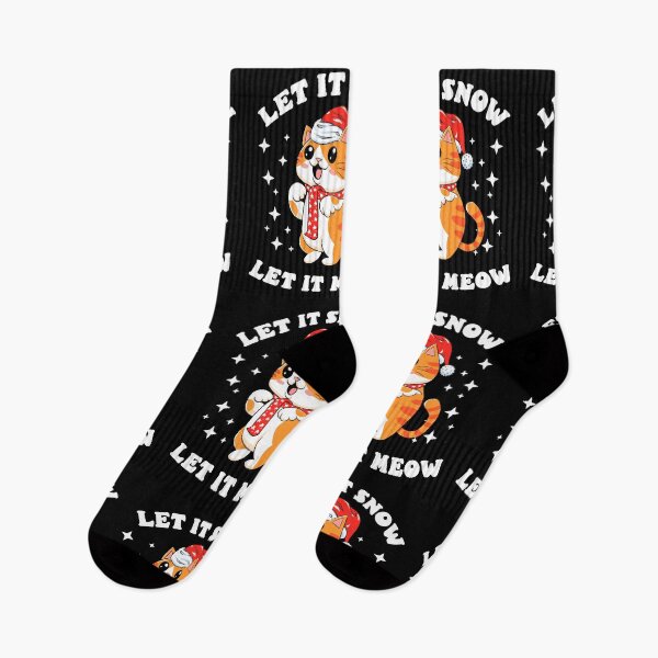 Item preview, Let It Snow Let It Meow Cute Kawaii Christmas Cat Design designed and sold by Dmetalx Art Apparel.