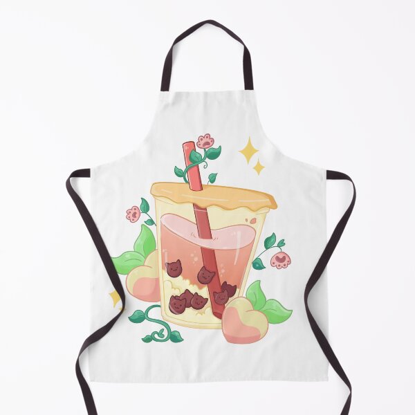 Item preview, Cat Themed Peach Bobba Tea (Bubble Tea) designed and sold by Rojasole.