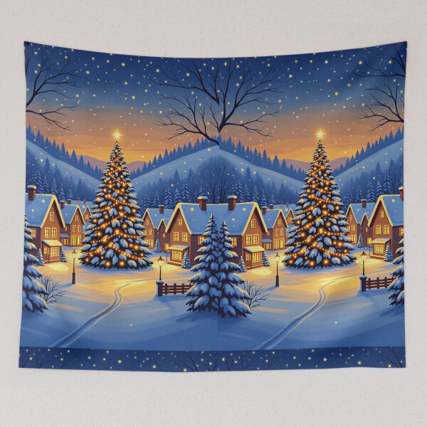 Item preview, Starry Night Christmas, digital art designed and sold by Planet Utoppia.
