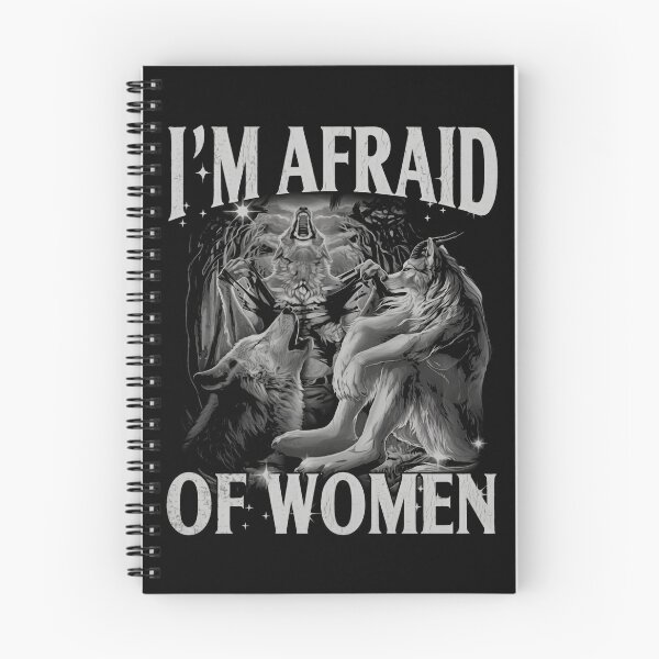 Item preview, I'm Afraid of Women - Wolf Meme designed and sold by Darkifun.