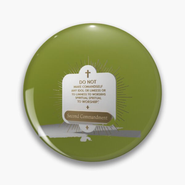 Item preview, The Second Commandment – 3D Holy Label, designed and sold by PaintMeWorld.