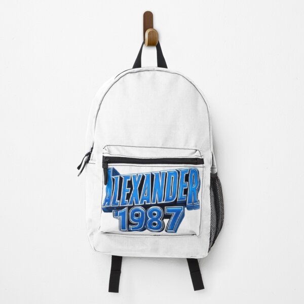 Item preview, Alexander 1987 – Blue Chrome Retro Name Design designed and sold by AlexLineArt.