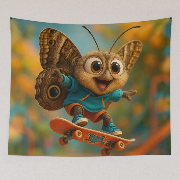 Item preview, Skater Owl Butterfly designed and sold by Sillytoe.