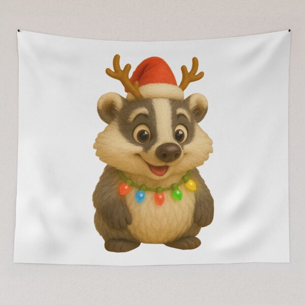 Item preview, Christmas Asain Badger designed and sold by Sillytoe.