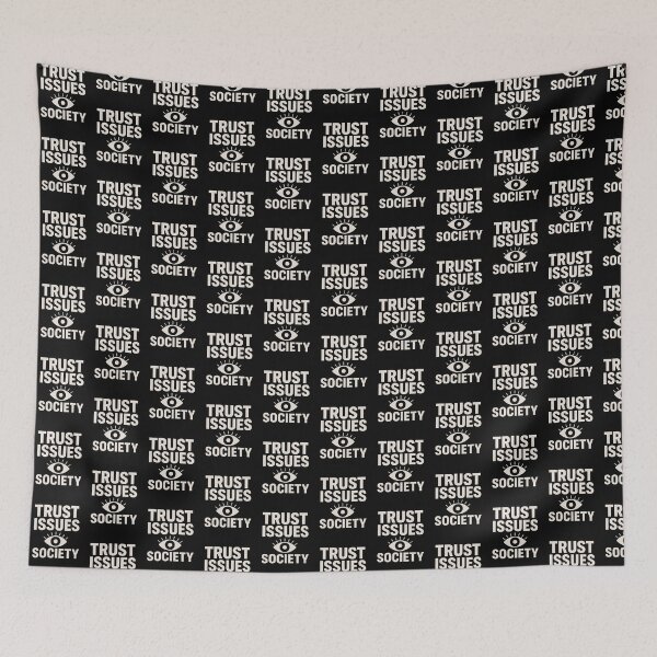 Item preview, Trust Issues Society | Retro Minimalist Eye Graphic Streetwear Design designed and sold by InspireHerTribe.