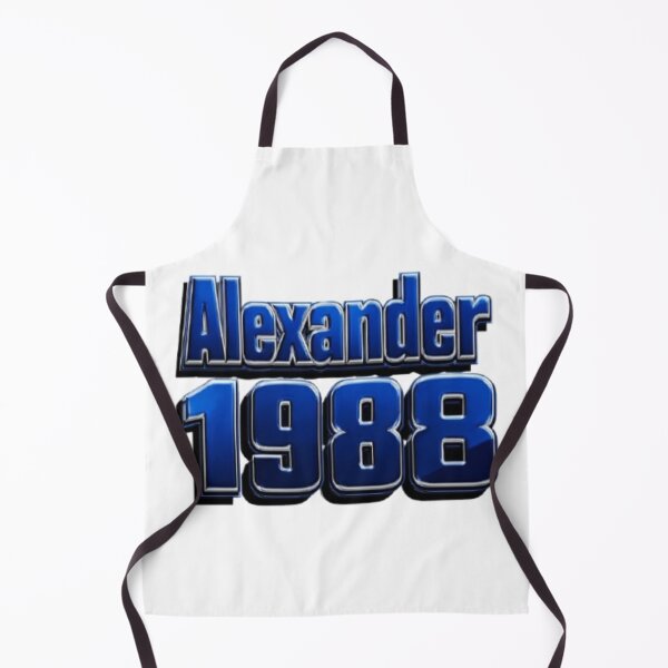 Item preview, Alexander 1988 – Blue Chrome Retro Name Design designed and sold by AlexLineArt.