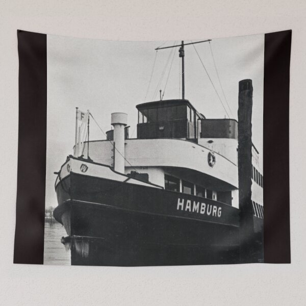 Item preview, Antique ship "Hamburg" Original photograph from 1954 designed and sold by elbvue.