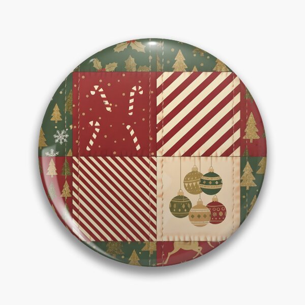 Item preview, Vintage Christmas Patchwork Pattern – Festive Quilt Design designed and sold by PrintandJoy.