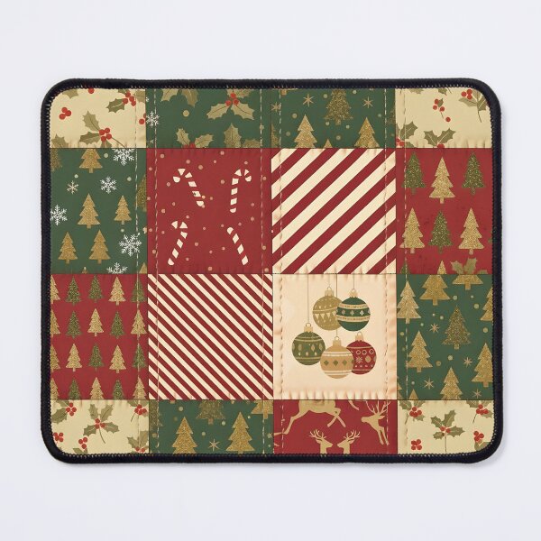 Item preview, Vintage Christmas Patchwork Pattern – Festive Quilt Design designed and sold by PrintandJoy.