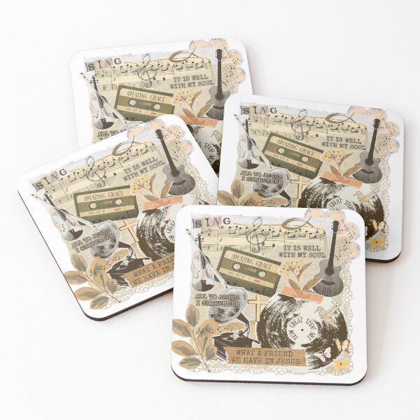 Item preview, Vintage Classic Christian Songs Collage Faith Hymns designed and sold by EdenLiving.