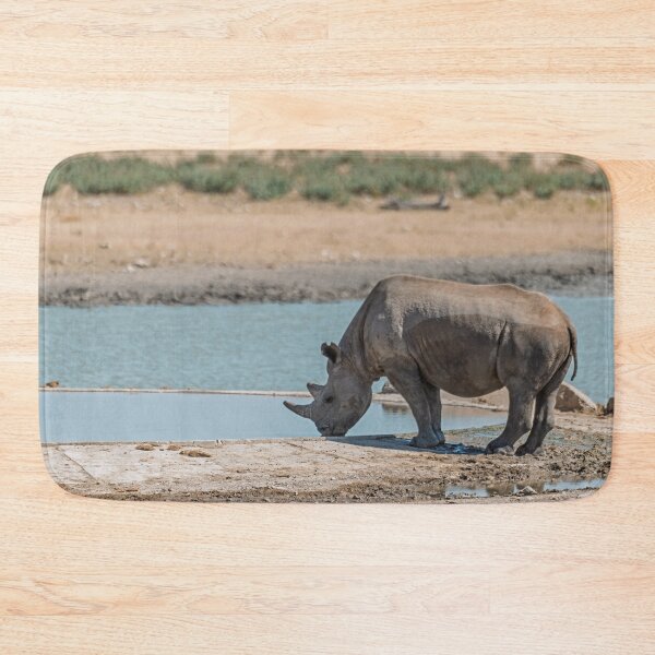 Item preview, Desert Thirst — Black Rhino at the Pan designed and sold by DavideAntoniani.