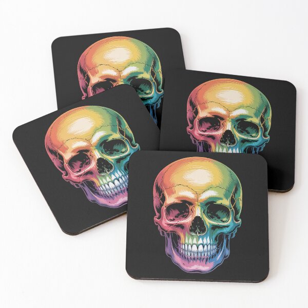 Item preview, Gay Pride Rainbow Flag Skull designed and sold by MinaReinger.