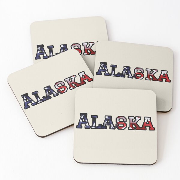 Item preview, Alaska USA Flag Typography – Patriotic Stars and Stripes American Pride Design designed and sold by Long Family Gifts.