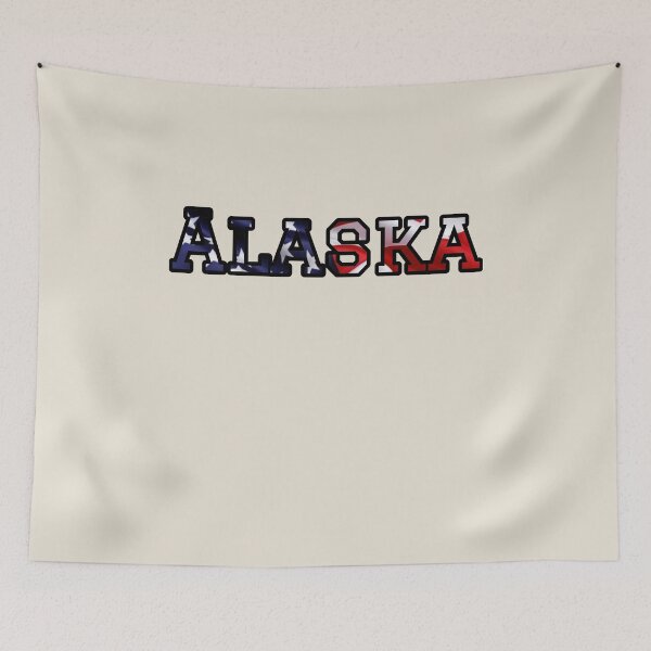 Item preview, Alaska USA Flag Typography – Patriotic Stars and Stripes American Pride Design designed and sold by Long Family Gifts.