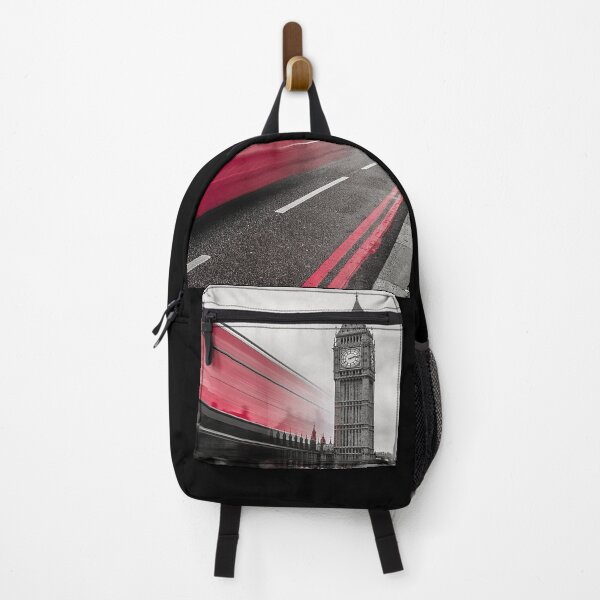Item preview, Red London City Bus on Westminster Bridge in front of Big Ben abstract designed and sold by elbvue.