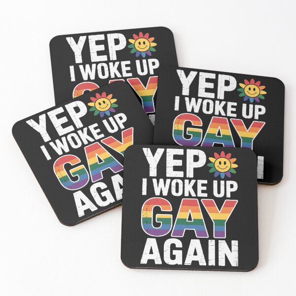 Item preview, Yep I Woke Up Gay Again Funny LGBTQ Pride Rainbow designed and sold by DrewLeuschke.