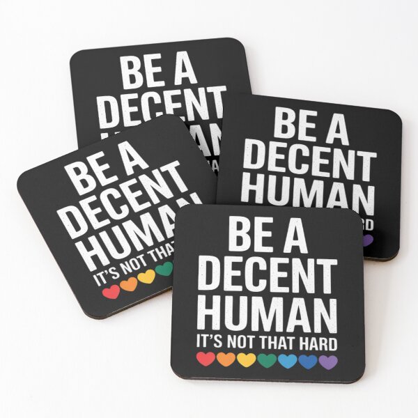 Item preview, Womens LGBT Heart Retro Be A Decent Human It's Not That Hard designed and sold by MinaReinger.