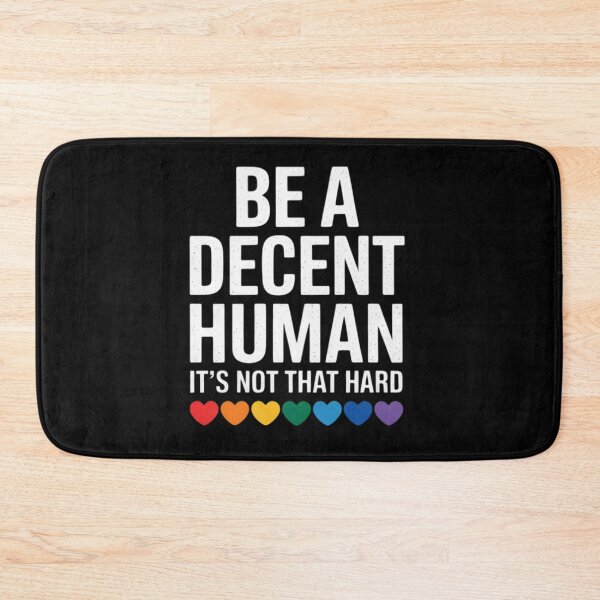 Item preview, Womens LGBT Heart Retro Be A Decent Human It's Not That Hard designed and sold by MinaReinger.