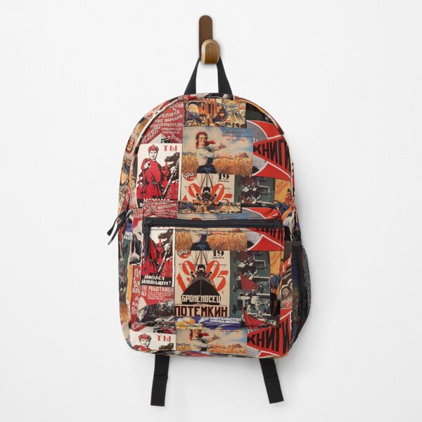 Item preview, Soviet Propaganda Poster Art Collage in Russian Language designed and sold by EdenLiving.